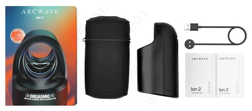 Мастурбатор з пульсацією Arcwave Ion 2 у комплекті з чохлом, чорний AWKN2SG9 фото