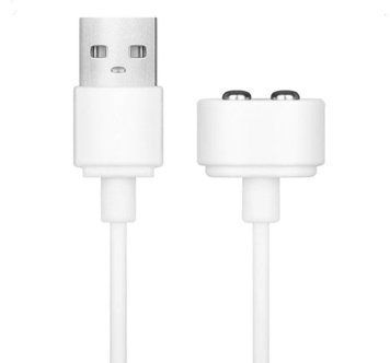 Зарядний провід Satisfyer USB Charging Cable у білому кольорі T360908 фото