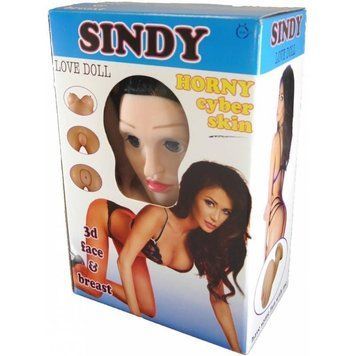 Надувна лялька "SINDY 3D" із вставкою з кібершкіри та вібростимуляцією  BS26020 фото