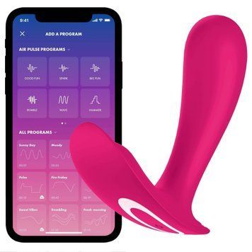 Смарт-вібратор у трусики з двома моторами Satisfyer Top Secret для точки G та клітора, рожевий T4003382 фото