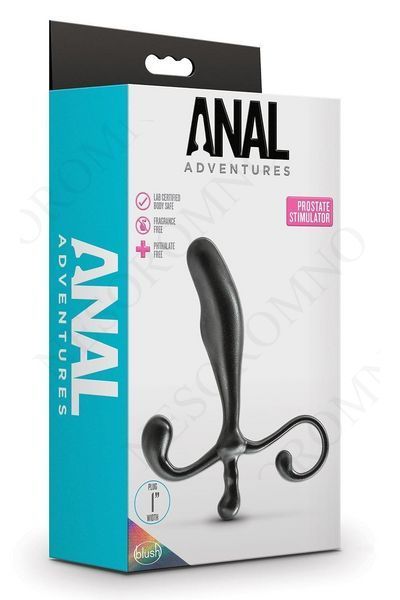 Масажер простати Blush Anal Adventures чорного кольору, 12.4 см х 2.5 см T331489 фото