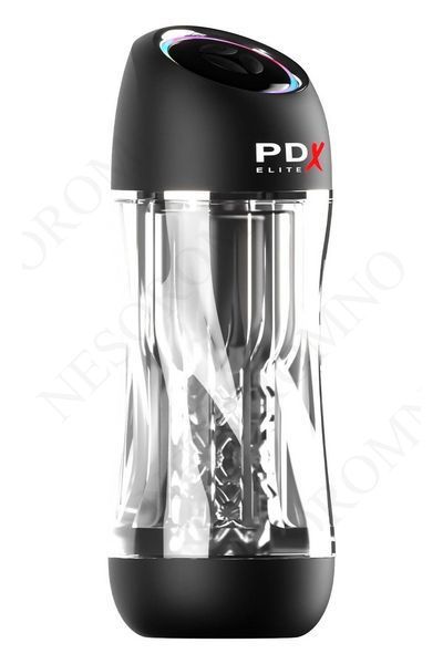 Мастурбатор Pipedream PDX Elit Viewtube Pro Clear з вібрацією та вакуумом, 23 см PD61451 фото