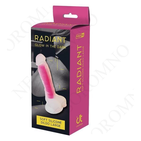 Фаллоімітатор люмінесцентний на присосці Dream Toys RADIANT Glow In The Dark рожевий DT22048 фото