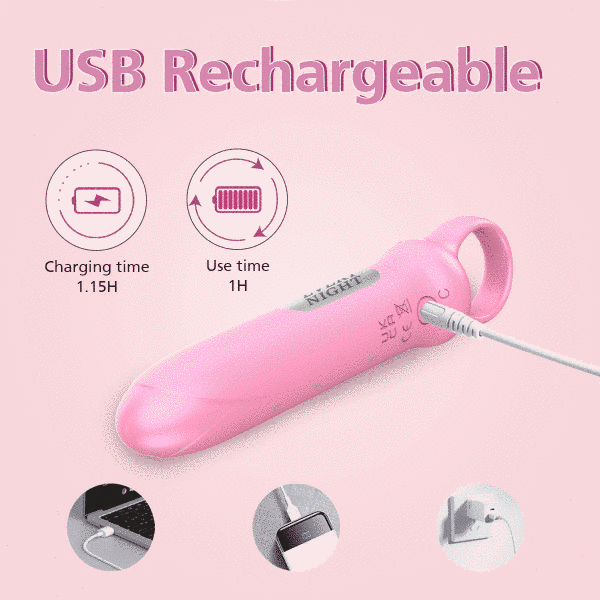 Міні-вібратор Every Night Toys Merry світло-рожевий, 10 режимів вібрації 42054 /YAI707-033A фото