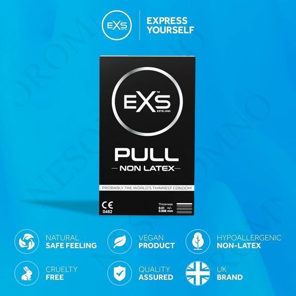 Презервативи з ремінцями для щільного прилягання EXS PULL безлатексні (ціна за 10 шт.) EXS102672 фото