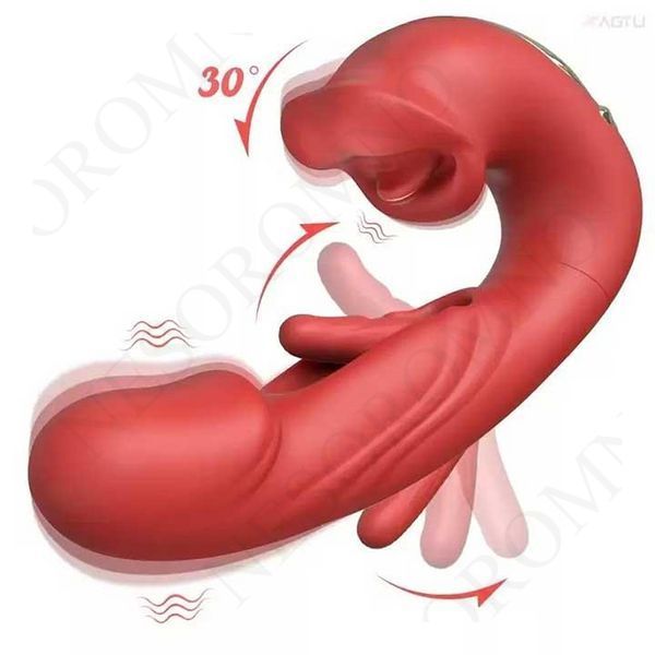 Вібратор 3в1 Pretty Love Night Lover 19 режимів червоний	 X00001095-1 фото