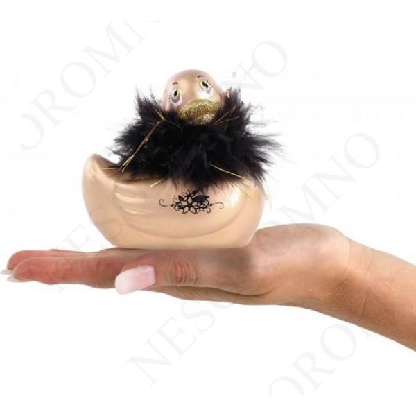 Вібратор качка для кліторальної стимуляції Big Teaze Toys Rub My Duckie золотиста BTT29007 фото