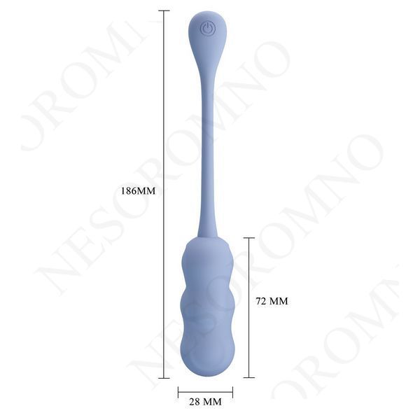 Віброяйце вагінальне Pretty Love Leshy з пультом, блакитне, 18.6 х 2.8 см BI-014868W-A5 фото