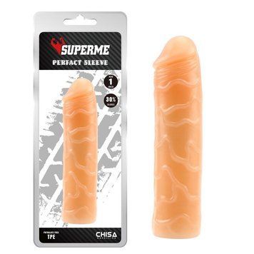 Насадка подовжуюча Chisa Superme Perfact Sleeve реалістична, бежева 89239 /CN-101689239 фото