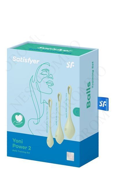 Набір вагінальних кульок Satisfyer Yoni Power 2 light, зелений T360190 фото