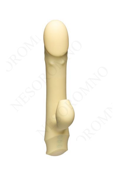 Вібратор кролик Every Night Toys з ротацією, фрикціями та вакуумною стимуляцією, жовтий OD-2413MG фото