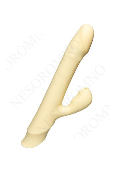 Вібратор кролик Every Night Toys з ротацією, фрикціями та вакуумною стимуляцією, жовтий OD-2413MG фото