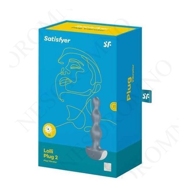 Анальна пробка з вібрацією Satisfyer Lolli-Plug 2 сіра T360142 фото