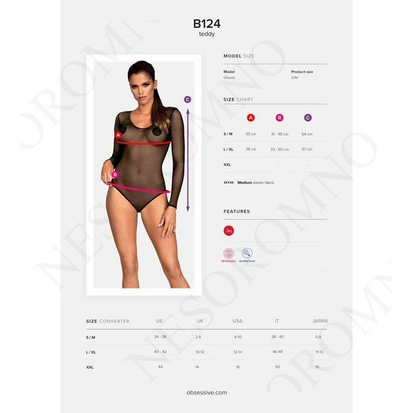 Боді Obsessive B124 body S/M 411159 фото