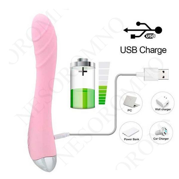Вібратор Silver Fox для стимуляції точки G USB - Рожевий &mdash; Смарт іграшки X0000825-1 фото
