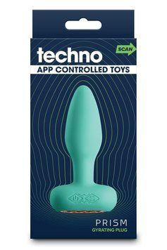 Анальна смарт вібро-пробка із стопером NS Novelties Techno Prism зелена NN281327 фото