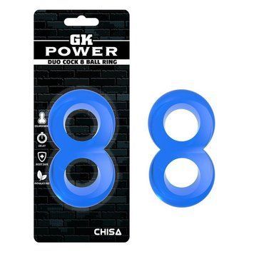 Ерекційне кільце вісімка Chisa GK Power, синє 38185 /CN-100338185 фото