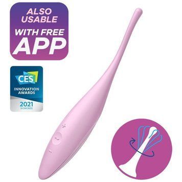 Кліторальний вібратор Satisfyer Twirling Joy з керуванням через програму, рожевий ST4009674 фото