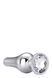 DT21825 анальна пробка конічної форми Dream Toys GLEAMING LOVE SILVER PLEASURE PLUG L DT21825 фото 3