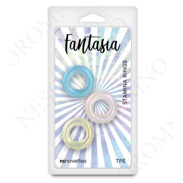 Набір ерекційних кілець NS Novelties Fantasia, різнокольоровий перламутр, 3 шт N281402 фото
