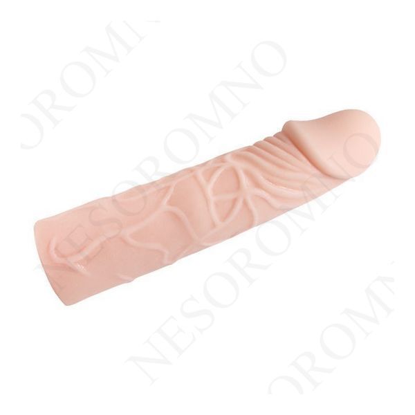 Насадка на пеніс Baile Penis Sleeve, подовжуюча, бежева, 17 &times; 2,5 см BI-026212 фото