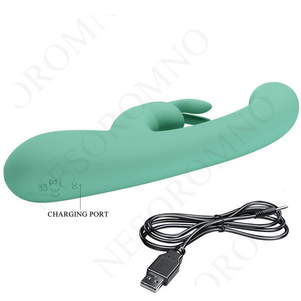 Вібратор-кролик PRETTY LOVE Lamar з дисплеєм, 10 режимів, зелений, 22 х 4 см BW-500004-LED-3 фото