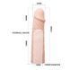Насадка на пеніс Baile Penis Sleeve, подовжуюча, бежева, 17 &times; 2,5 см BI-026212 фото 6