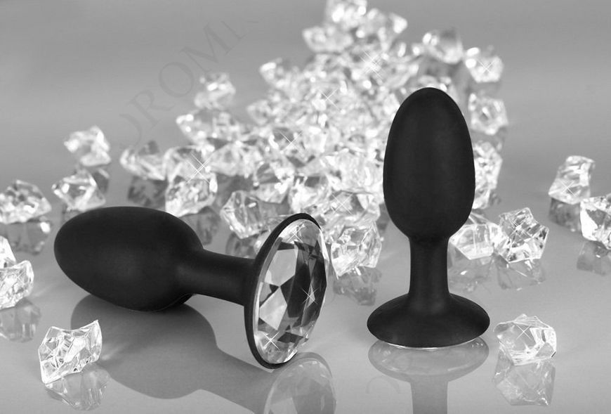 Анальна пробка зі стразом You2Toys Butt Plug Diamond S, силікон, чорна 5109040000 фото