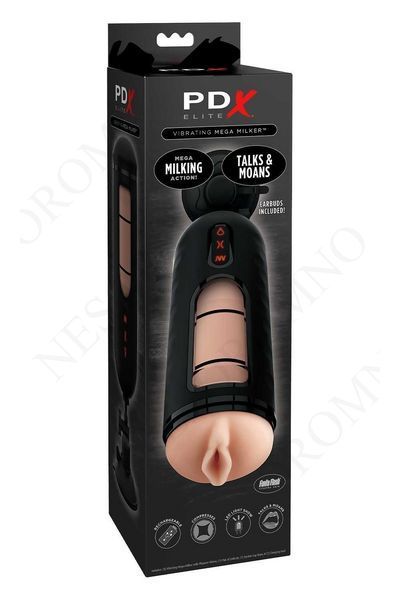 Мастурбатор з вібро Pipedream PDX Elite Vibrating Mega Milker чорний, 23.9 см P61434 фото