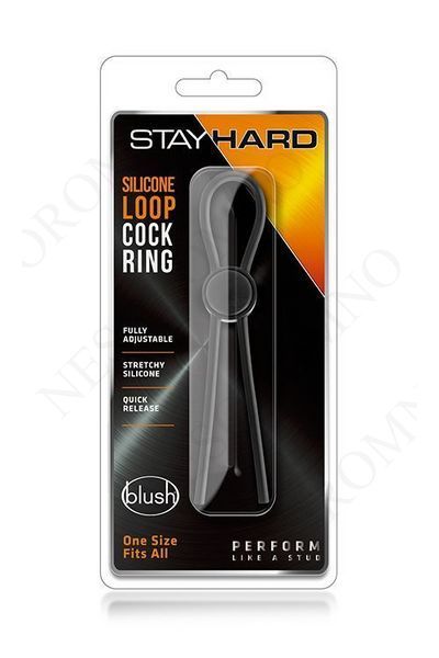 Регульоване ерекційне кільце STAY HARD SILICONE LOOP BLACK T331087 фото