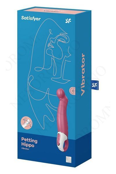 Вібратор для стимуляції точки G Satisfyer Petting Hippo, рожевий T360061 фото