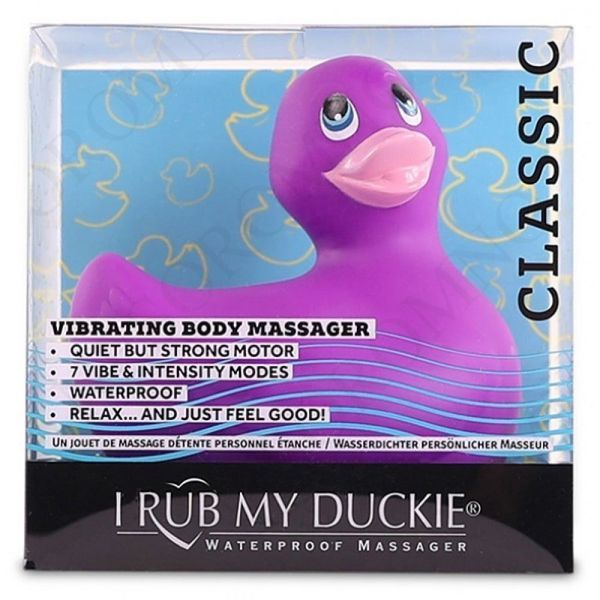 Качечка вібратор для стимуляції клітора Big Teaze Toys Rub My Duckie фіолетовий BTT29003 фото