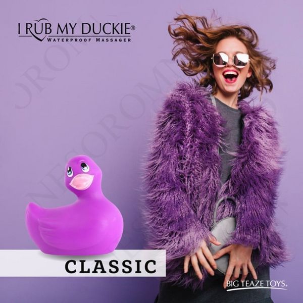 Качечка вібратор для стимуляції клітора Big Teaze Toys Rub My Duckie фіолетовий BTT29003 фото