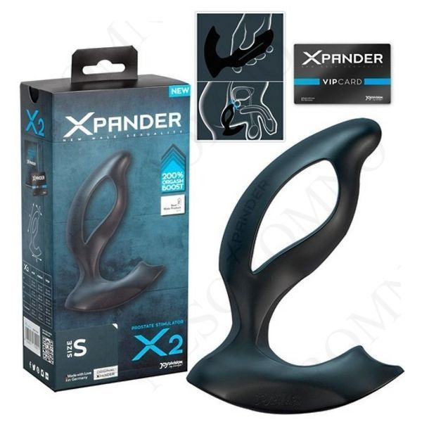 Масажер простати, розмір М, XPANDER X2 чорний, 10.5 см х 4.5 см JD17405 фото Масажер простати, розмір М, XPANDER X2 чорний, 10.5 см х 4.5 см JD17405 фото