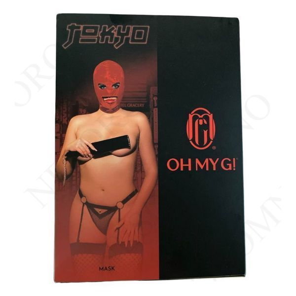 Маска БДСМ Oh My G Latex Mask, червона, O/S 79620 фото