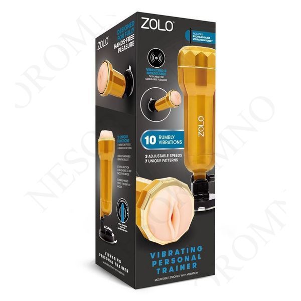 Мастурбатор Вагіна в колбі на присосці Zolo Vibrating Personal Trainer, з вібрацією PD670072 фото