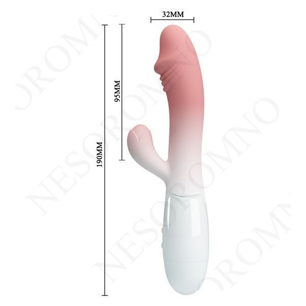 Вібратор-кролик PRETTY LOVE Snappy з реалістичною головкою, рожевий, 19 х 3.2 см BI-014173-A5 фото