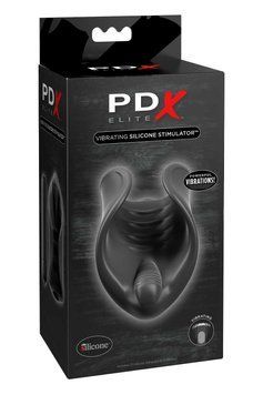 Мастурбатор з віброкулею Pipedream PDX Elite нереалістичний, чорний, 10 см P61416 фото