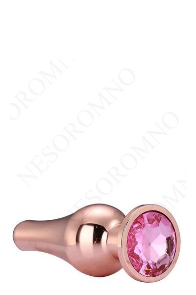 DT21826 анальна пробка конічної форми Dream Toys GLEAMING LOVE ROSE GOLD PLEASURE PLUG S DT21826 фото