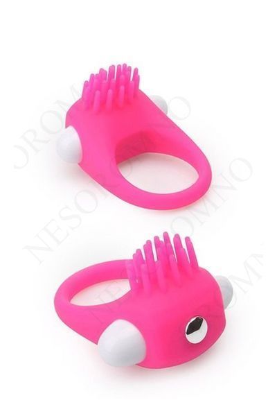 Ерекційне вібраційне кільце з вусиками Dream Toys Rings of Love рожеве DT21234 фото