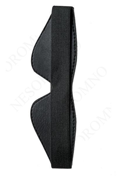 Маска на очі чорна Dream Тoys Blaze Deluxe Blindfold з червоним візерунком у вигляді вишивки DT21532 фото