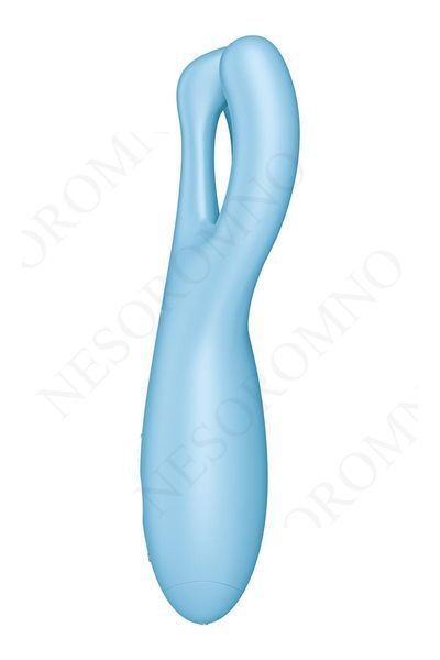 Смарт-вібратор потрійний для клітора Satisfyer Threesome 4 блакитний EX20599 фото