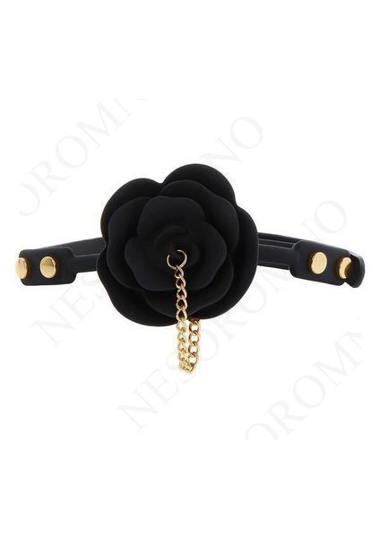 Кляп-троянда з відкриттям Taboom Dona Rose Ball чорний TB17310 фото