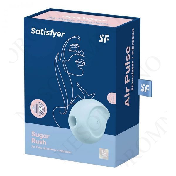 Вакуумний кліторальний стимулятор 2 у 1 Satisfyer Sugar Rush блакитний T360406 фото