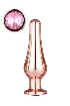 DT21827 анальна пробка конічної форми Dream Toys GLEAMING LOVE ROSE GOLD PLEASURE PLUG M DT21827 фото
