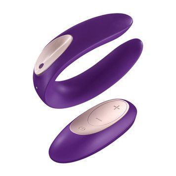 Вібромасажер для пар Satisfyer Partner Plus Remote Couple's, фіолетовий T360050 фото