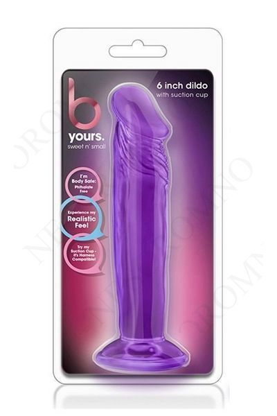 Фалоімітатор реалістичний, на присосці Blush B Yours Sweet N фіолетовий, 16.5 х 3.8 см T331161 фото