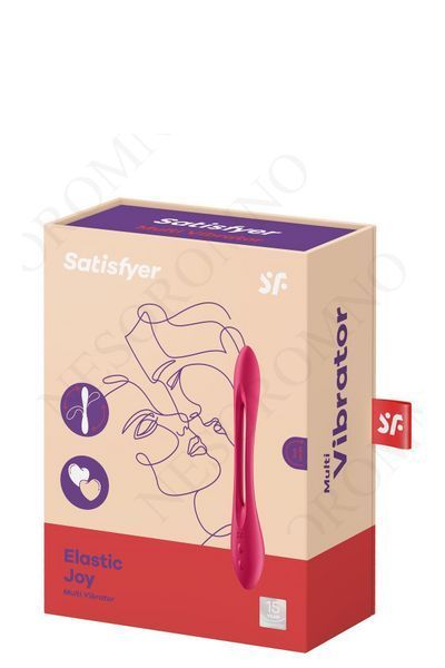Універсальний вібратор (ерекційне кільце), що гнеться Satisfyer Elastic Joy червоний  T360356 фото