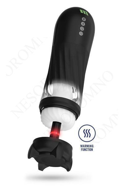 Вібромастурбатор у колбі автоматичний Blush M for Men з підігрівом, чорний, 33 см B332104 фото