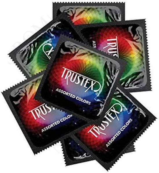 Презервативи Trustex Assorted Colors різних кольорів, з мастилом TR99910 фото